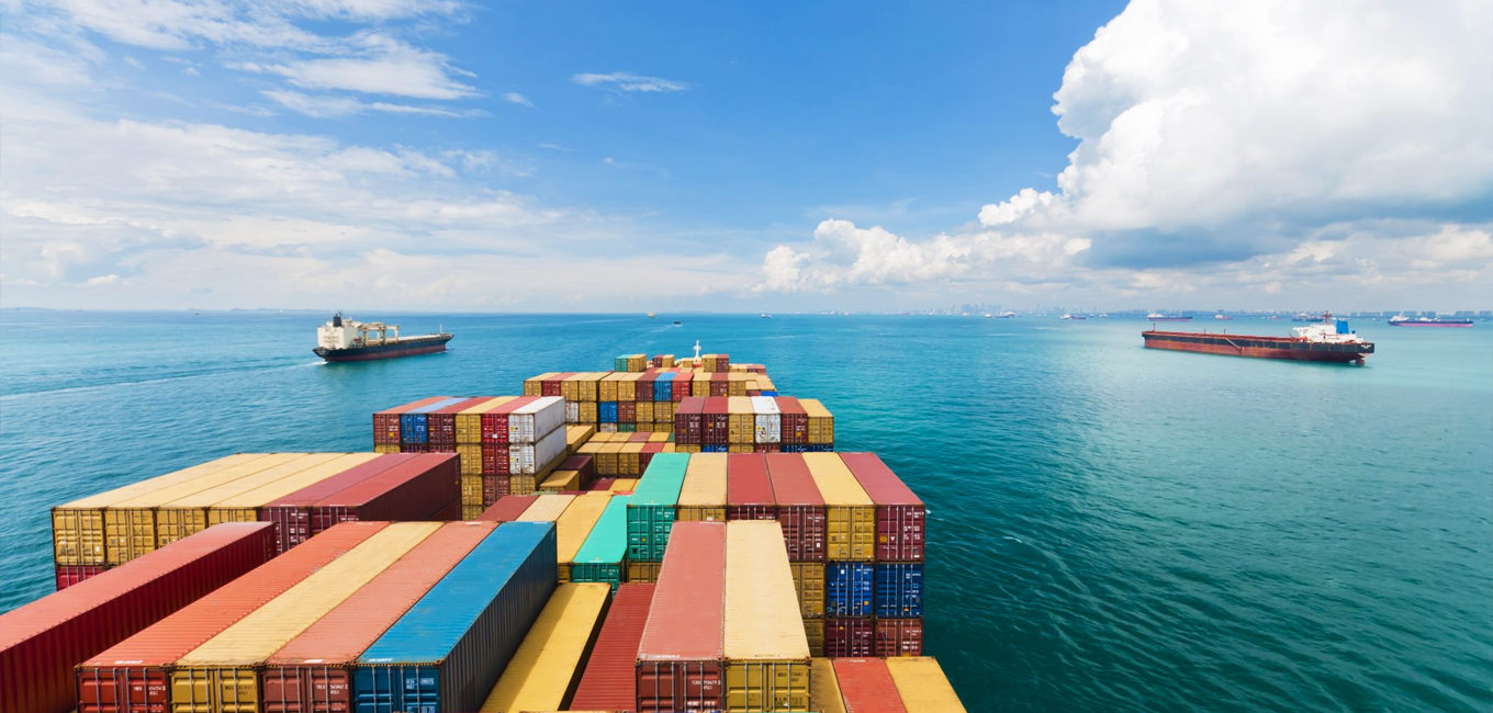 Anzeige von Containerschiffen